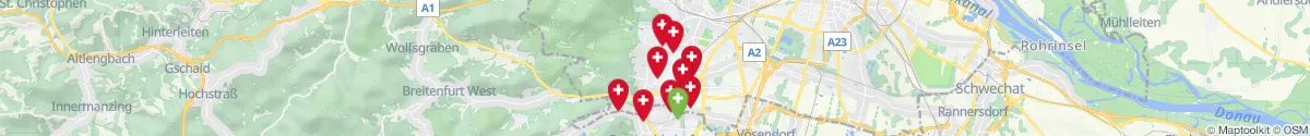 Map view for Pharmacies emergency services nearby Kalksburg (1230 - Liesing, Wien)